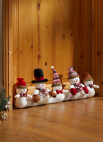 Zugluftrolle mit 5 lustigen Schneemännern 