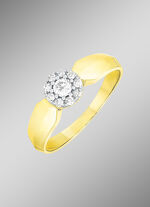 Ausdrucksstarker Damenring mit Brillanten 