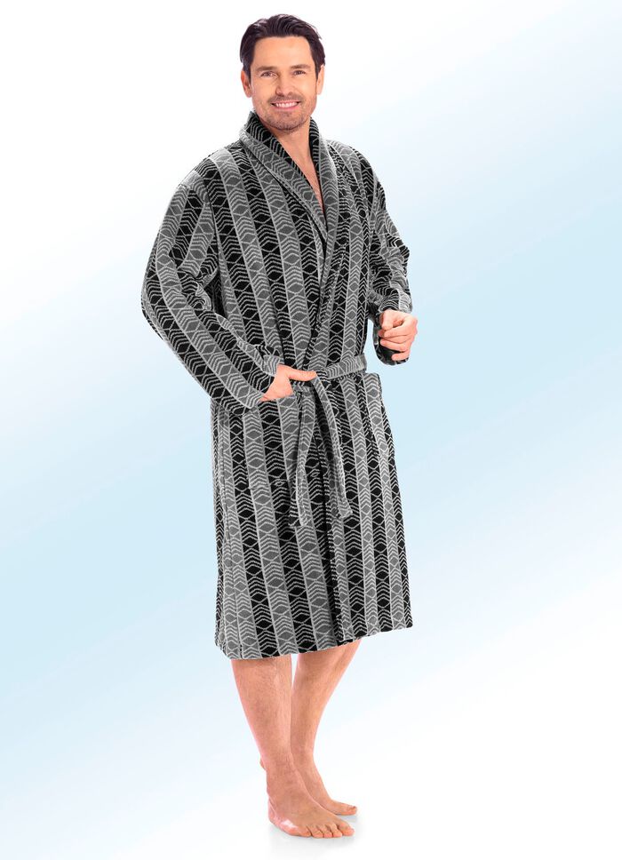 Bademantel mit Schalkragen 