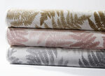Tagesdecke mit naturnahen Blättermotiven SILBER