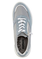 Schnürschuh aus Meshmaterial und Veloursleder HELLBLAU