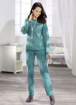 Pullover mit fein strukturiertem Alloverdessin OPAL-MINT