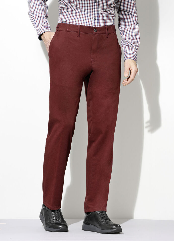 Hose von "Francesco Botti" mit Komfortbund in 3 Farben BURGUND