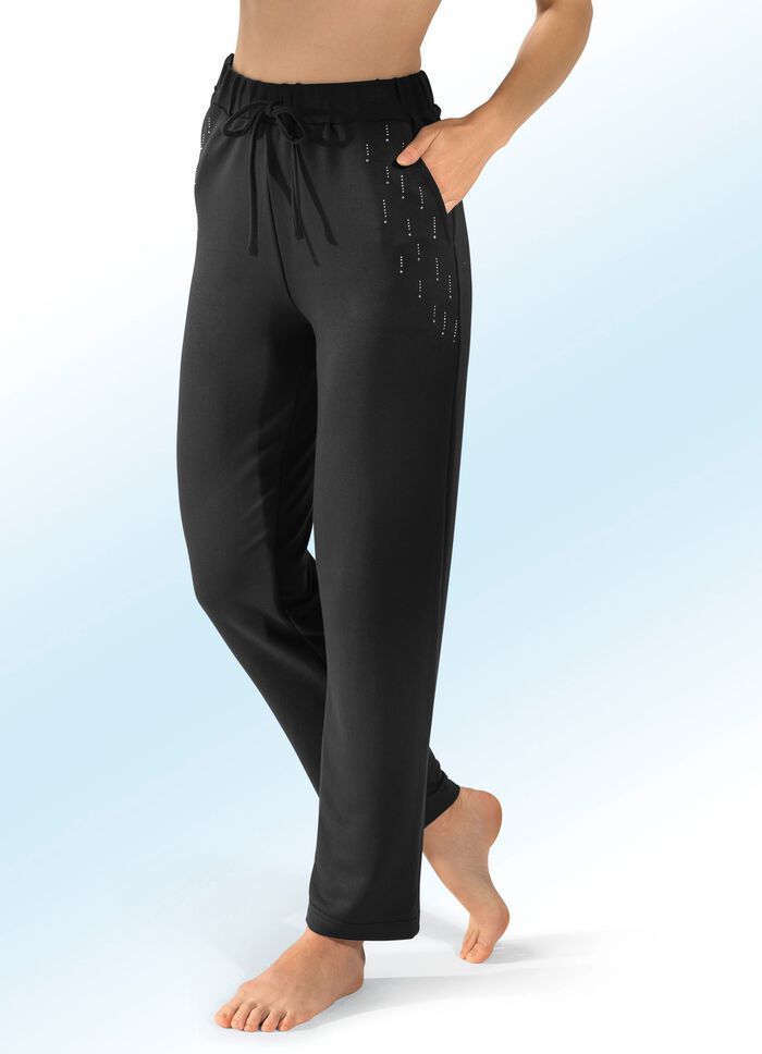 Hose mit Nietenzier SCHWARZ