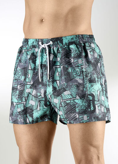 Badeshorts mit Seitentaschen, Microfaser 