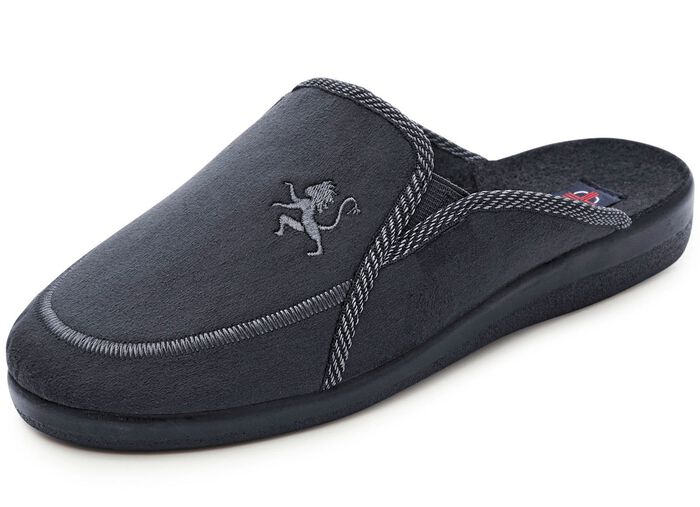 Zweierpack, klassische Herren-Hausschuhe, Weite H, mit Gummizug 