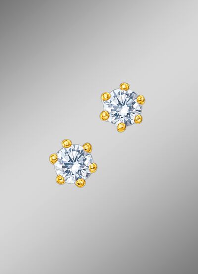 Massive Brillant-Ohrstecker 