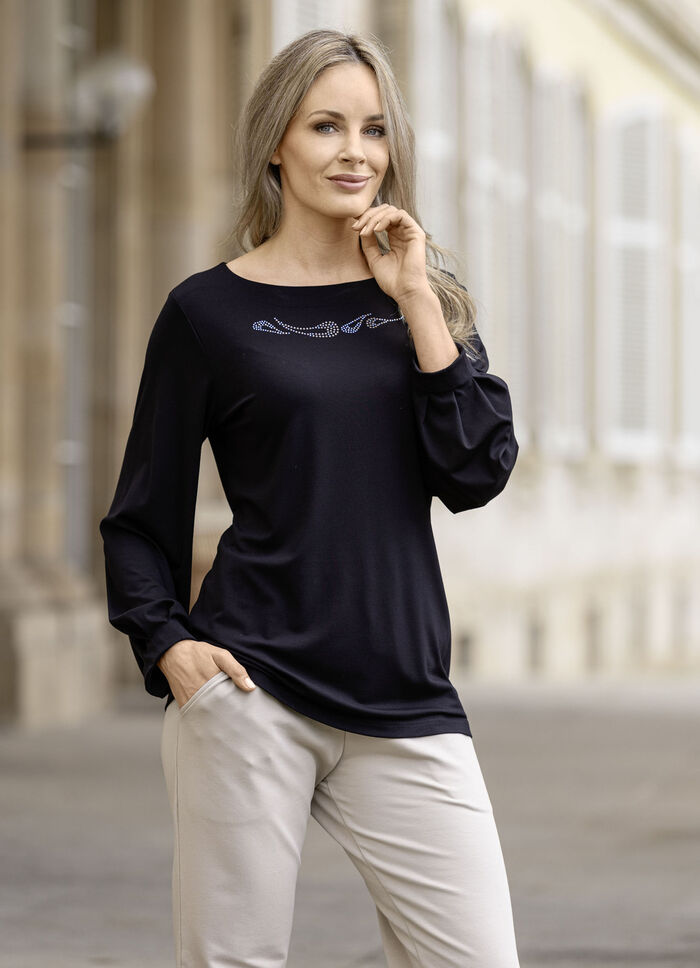 Shirt mit raffinierten Faltenabschl&uuml;ssen 