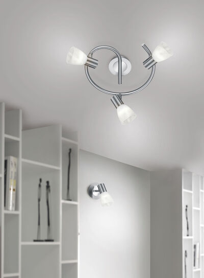 Deckenleuchte aus mattem Metall 