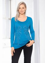 Bezauberndes Shirt mit Pl&auml;ttchenzier in 2 Farben 