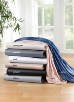 Mako-Satin-Spannbetttuch aus 100% Baumwolle 