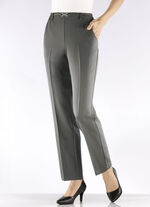 Hose mit schmückendem Zierteil  GRAU MELIERT