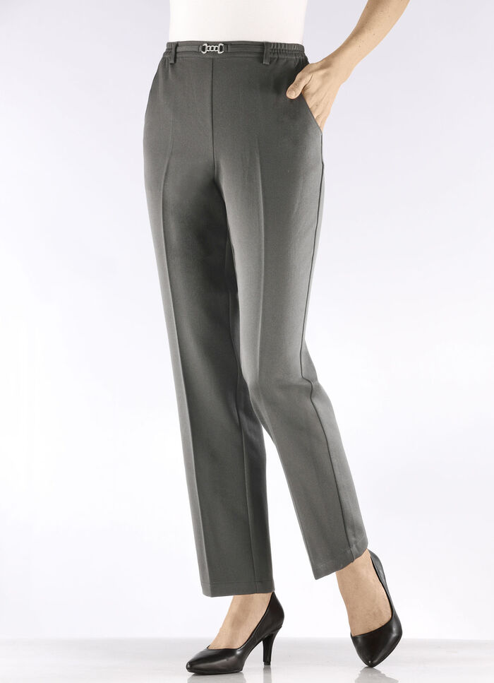 Hose mit schmückendem Zierteil  GRAU MELIERT