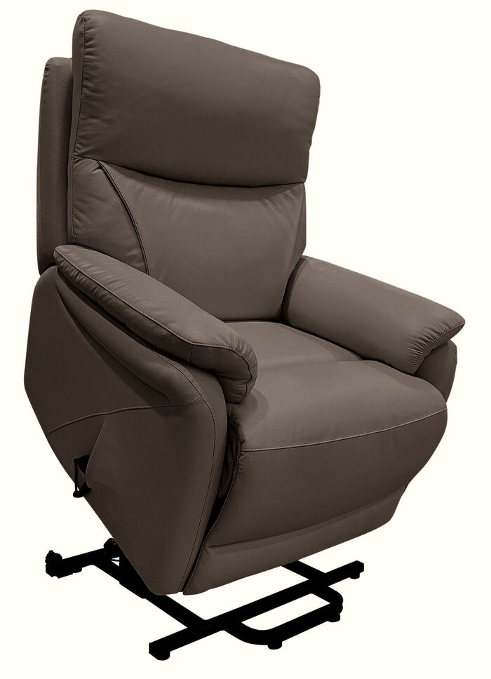 XXL Leder-Sessel mit Aufstehhilfe BRAUN