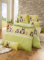 Fein-Renforc&eacute; Bettw&auml;sche-Garnitur aus 100% Baumwolle BUNT