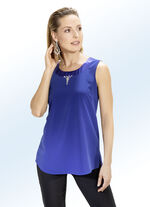 Blusen-Set 2-tlg. mit Stickereizier und Strasssteinchen 