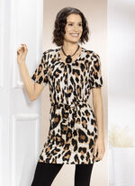Longshirt mit Bindegürtel 