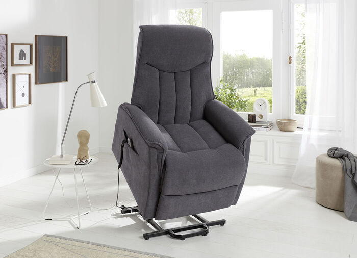TV-Sessel mit Motor und Aufstehhilfe GRAU