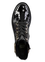 Remonte, stylische Damen-Stiefeletten, Winterschuhe, Weite G, mit herausnehmbarem Fu&szlig;bett SCHWARZ-GOLD