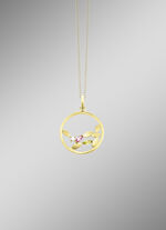 Anhänger mit Edelsteinen und synth. Zirkonia 