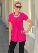 Shirt mit sch&ouml;ner Biesenzier in 2 Farben PINK