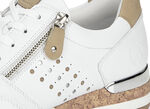Remonte Sneaker mit unterlegter Zierlochung WEISS-SAND
