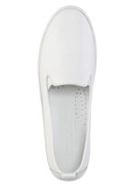 Gemini Slipper mit dezenter Knitter-Struktur WEISS