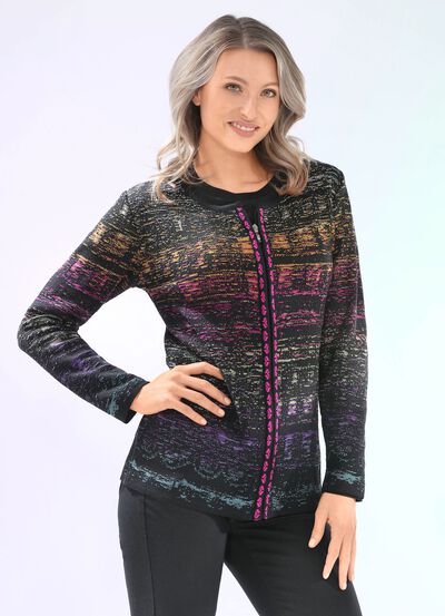 Strickjacke in Jacquard-Dessin 