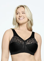 Glamorise St&uuml;tz-BH mit Stickereispitze SCHWARZ