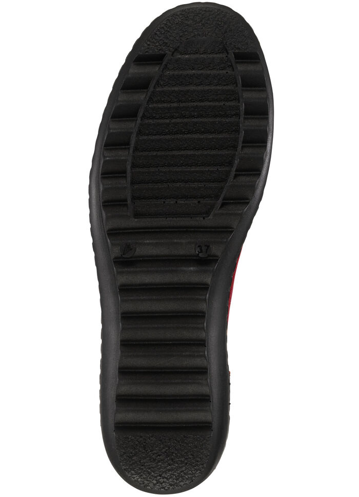 Gemini Slipper mit dekorativen Elastikeinsätzen RUBINROT