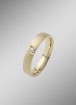 Satinierter Trauring aus Gold 