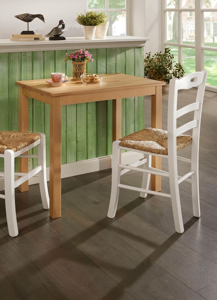 Esstisch aus massiver Buche mit Auszug NATUR