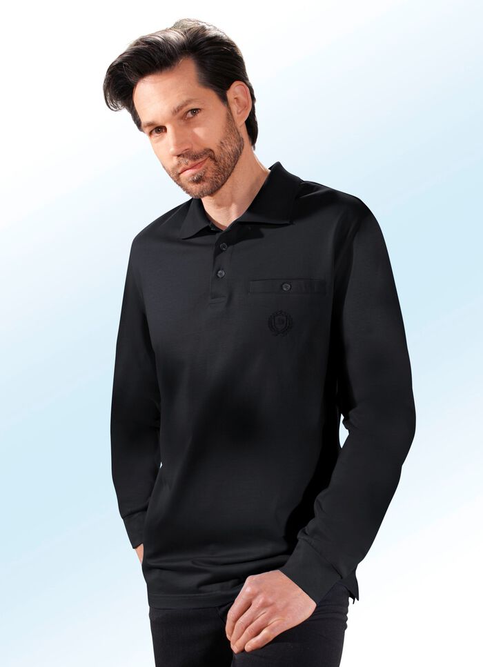 Poloshirt in 3 Farben SCHWARZ