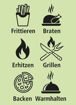 Digitale Hei&szlig;luftfritteuse mit LED-Touch-Display 