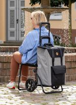 Andersen Einkaufsroller mit Sitzmöglichkeit GRAU