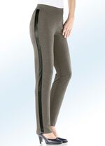 Hose mit angesagtem Galon-Streifen TAUPE