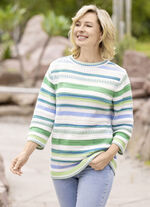 Pullover mit effektvollem Ringeldessin 