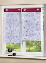 Plissee-Rollo mit dekorativen Druckdessin WEISS-BORDEAUX