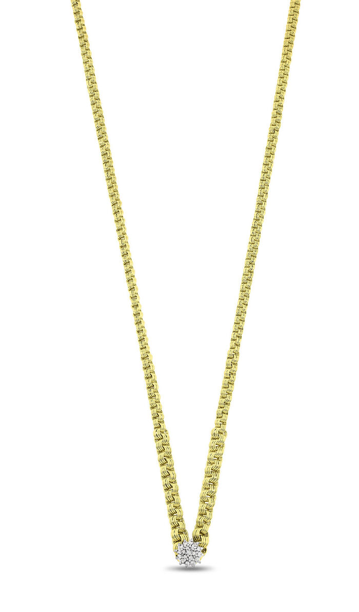 Handgefertigte Halskette mit Brillanten 