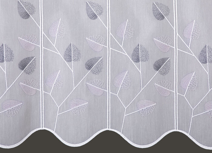 Fein bestickter Kleinfenster-Store 