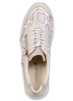 Waldl&auml;ufer, bequeme Damen-Schn&uuml;rschuhe, Weite H, mit herausnehmbarem Fu&szlig;bett BEIGE-GOLD