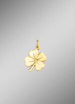 Kleeblatt-Anh&auml;nger aus Gold 