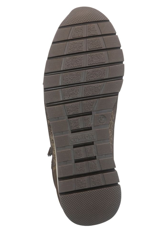 Bootie mit gl&auml;nzender Pr&auml;gung 