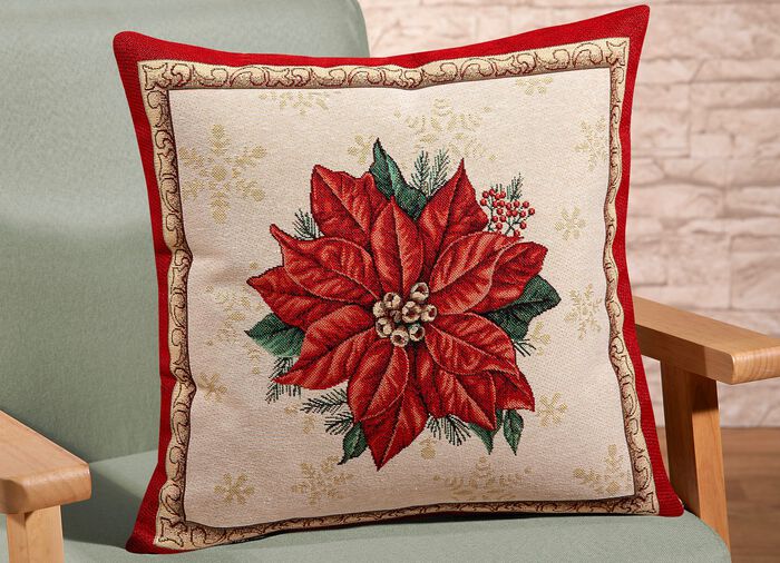 Kissenbezug mit sch&ouml;nem Glanzgarn und Rei&szlig;verschluss 