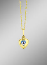 Herz-Anhänger Magisches Auge mit Glassteinen 