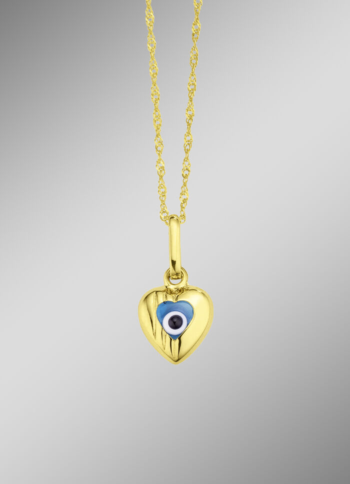 Herz-Anhänger Magisches Auge mit Glassteinen 