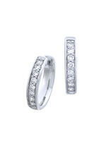 Platin Creolen mit lupenreinen Brillanten 