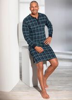 Nachthemd mit Knopfleiste, &Auml;rmelb&uuml;ndchen und Seitenschlitzen 