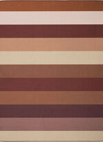 Wohndecke mit Streifen und H&auml;kelsaum 