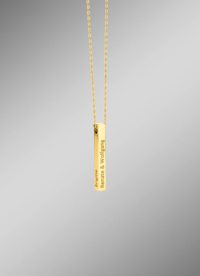 Stilvoller, gl&auml;nzender Namens-Anh&auml;nger mit Ankerkette 